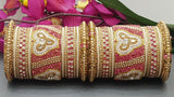 Designer Indian Bridal Wedding Bangles Jewellery 2 Sets Kangan Full Bangles Set