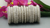 Dazzling High Quality Latest designer Collection In Indian Ethnic Bangles Jewellery Bollywood Silver Polki Full Bangles Set