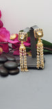 Exquisite Design Indian Bollywood Kundan Polki Earrings Set.
