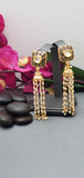 Exquisite Design Indian Bollywood Kundan Polki Earrings Set.
