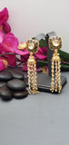 Exquisite Design Indian Bollywood Kundan Polki Earrings Set.