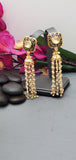 Exquisite Design Indian Bollywood Kundan Polki Earrings Set.