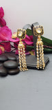 Exquisite Design Indian Bollywood Kundan Polki Earrings Set.