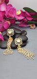 Exquisite Design Indian Bollywood Kundan Polki Earrings Set.