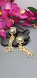 Exquisite Design Indian Bollywood Kundan Polki Earrings Set.