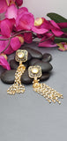 Exquisite Design Indian Bollywood Kundan Polki Earrings Set.