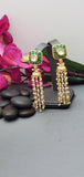 Exquisite Design Indian Bollywood Kundan Polki Earrings Set.