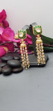 Exquisite Design Indian Bollywood Kundan Polki Earrings Set.