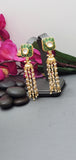 Exquisite Design Indian Bollywood Kundan Polki Earrings Set.