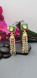 Exquisite Design Indian Bollywood Kundan Polki Earrings Set.