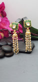 Exquisite Design Indian Bollywood Kundan Polki Earrings Set.