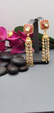 Exquisite Design Indian Bollywood Kundan Polki Earrings Set.