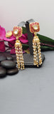 Exquisite Design Indian Bollywood Kundan Polki Earrings Set.