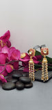 Exquisite Design Indian Bollywood Kundan Polki Earrings Set.