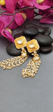 Exquisite Design Indian Bollywood Kundan Polki Earrings Set.