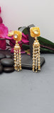 Exquisite Design Indian Bollywood Kundan Polki Earrings Set.
