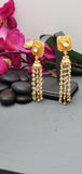 Exquisite Design Indian Bollywood Kundan Polki Earrings Set.