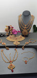 Beautiful Indian High quality Ruby Kundan Bridal Necklace Full Jewellery Set
