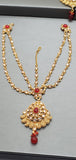 Beautiful Indian High quality Ruby Kundan Bridal Necklace Full Jewellery Set