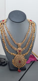 Beautiful Indian High quality Ruby Kundan Bridal Necklace Full Jewellery Set