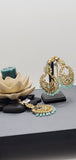 Dazzling Indian Bollywood Kundan Pastel color Tikka Earrings Set