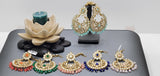Dazzling Indian Bollywood Kundan Pastel color Tikka Earrings Set