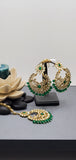 Elegant Designer Indain Bollywood Pastel color Tikka Earrings Set