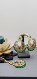 Elegant Designer Indain Bollywood Pastel color Tikka Earrings Set