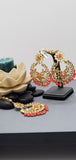 Bollywood Designer Indian Kundan Tikka Earrings  Set