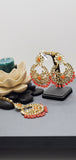 Bollywood Designer Indian Kundan Tikka Earrings  Set