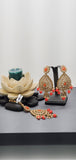 A Stunning Latest Reverse Kundan Indian Bollywood Tikka Earrings Set