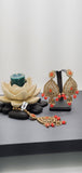 A Stunning Latest Reverse Kundan Indian Bollywood Tikka Earrings Set