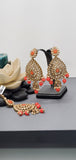 A Stunning Latest Reverse Kundan Indian Bollywood Tikka Earrings Set
