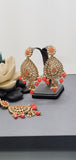 A Stunning Latest Reverse Kundan Indian Bollywood Tikka Earrings Set