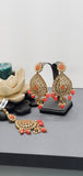 A Stunning Latest Reverse Kundan Indian Bollywood Tikka Earrings Set