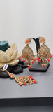 A Stunning Latest Reverse Kundan Indian Bollywood Tikka Earrings Set