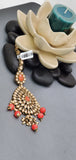 A Stunning Latest Reverse Kundan Indian Bollywood Tikka Earrings Set