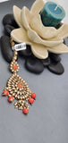 A Stunning Latest Reverse Kundan Indian Bollywood Tikka Earrings Set
