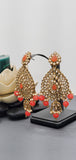 A Stunning Latest Reverse Kundan Indian Bollywood Tikka Earrings Set