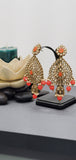 A Stunning Latest Reverse Kundan Indian Bollywood Tikka Earrings Set