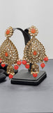 A Stunning Latest Reverse Kundan Indian Bollywood Tikka Earrings Set