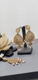 Elegant Latest collection Kundan Pastel Pink Color Indian Tikka Earrings Set