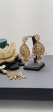 Elegant Latest collection Kundan Pastel Pink Color Indian Tikka Earrings Set