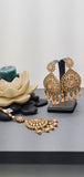 Very Classy Reverse Kundan Indian Bollywood Tikka Earrings Set