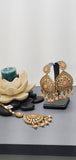 Very Classy Reverse Kundan Indian Bollywood Tikka Earrings Set