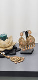 Very Classy Reverse Kundan Indian Bollywood Tikka Earrings Set