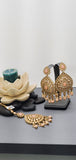 Very Classy Reverse Kundan Indian Bollywood Tikka Earrings Set