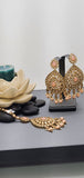 Very Classy Reverse Kundan Indian Bollywood Tikka Earrings Set