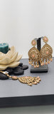 Very Classy Reverse Kundan Indian Bollywood Tikka Earrings Set