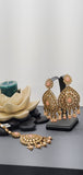 Very Classy Reverse Kundan Indian Bollywood Tikka Earrings Set